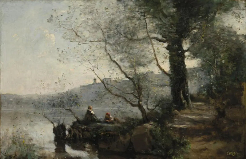 Udsigt over Gardasøen - Jean-Baptiste Camille Corot