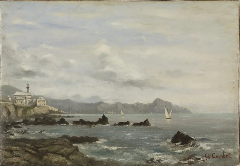 Udsigt over Genfersøen - Gustave Courbet
