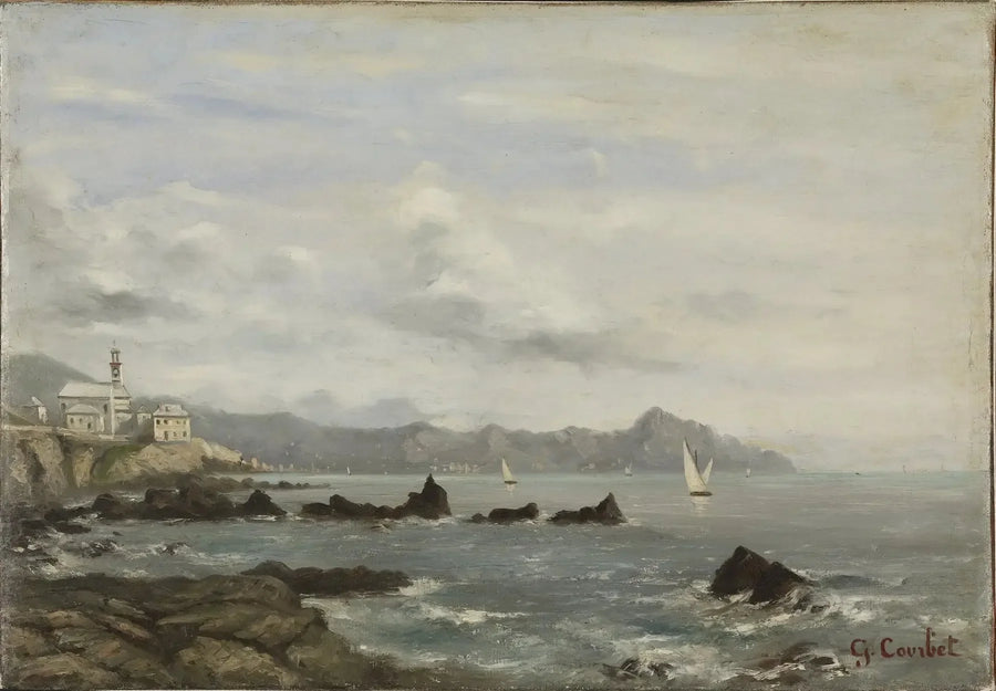 Udsigt over Genfersøen - Gustave Courbet