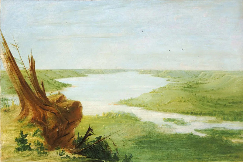 Udsigt over Lake Sainte-Croix, Haut-Mississippi - George Catlin