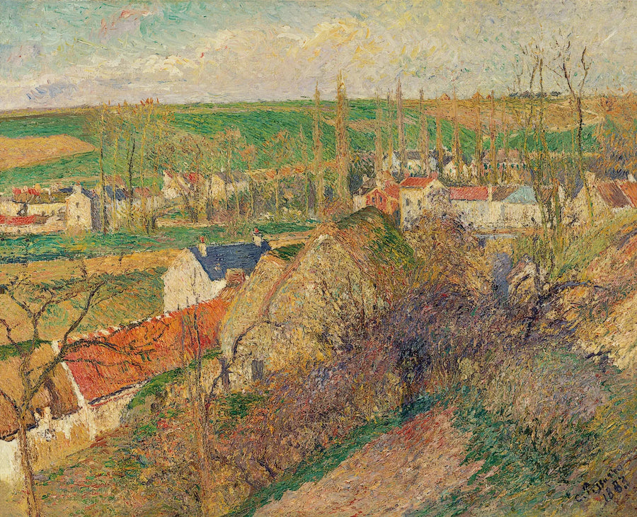 Udsigt over landsbyen Osny - Camille Pissarro
