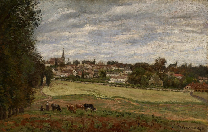 Udsigt over landsbyen Marly-le-Roi - Camille Pissarro