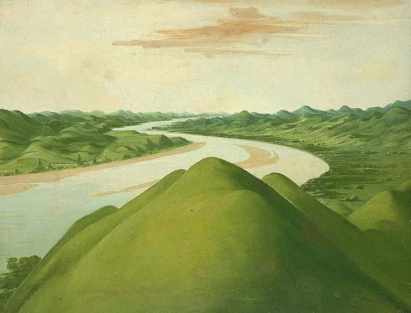 Udsigt over « Cross Timbers », Texas - George Catlin