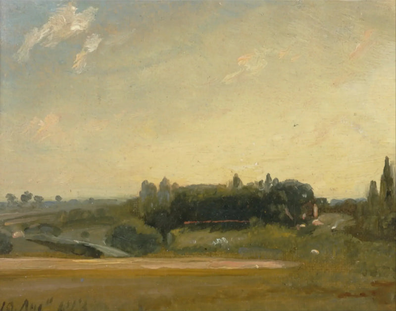 Udsigt mod præstegården, East Bergholt - John Constable