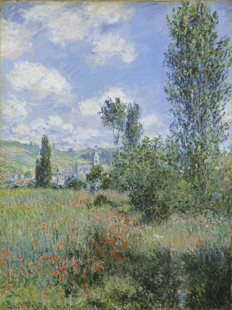 Udsigt over Vétheuil W592 - Claude Monet