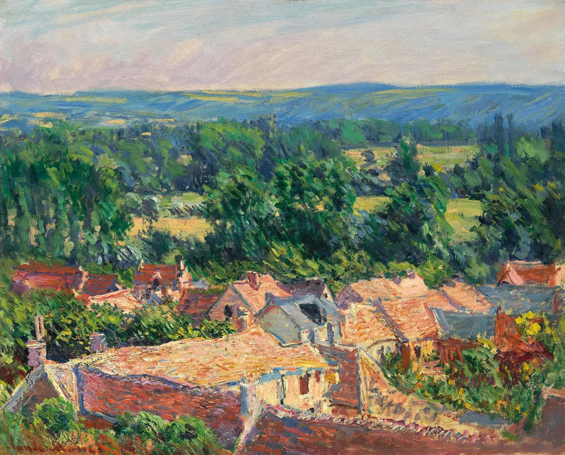 Udsigt over landsbyen Giverny W1072 - Claude Monet