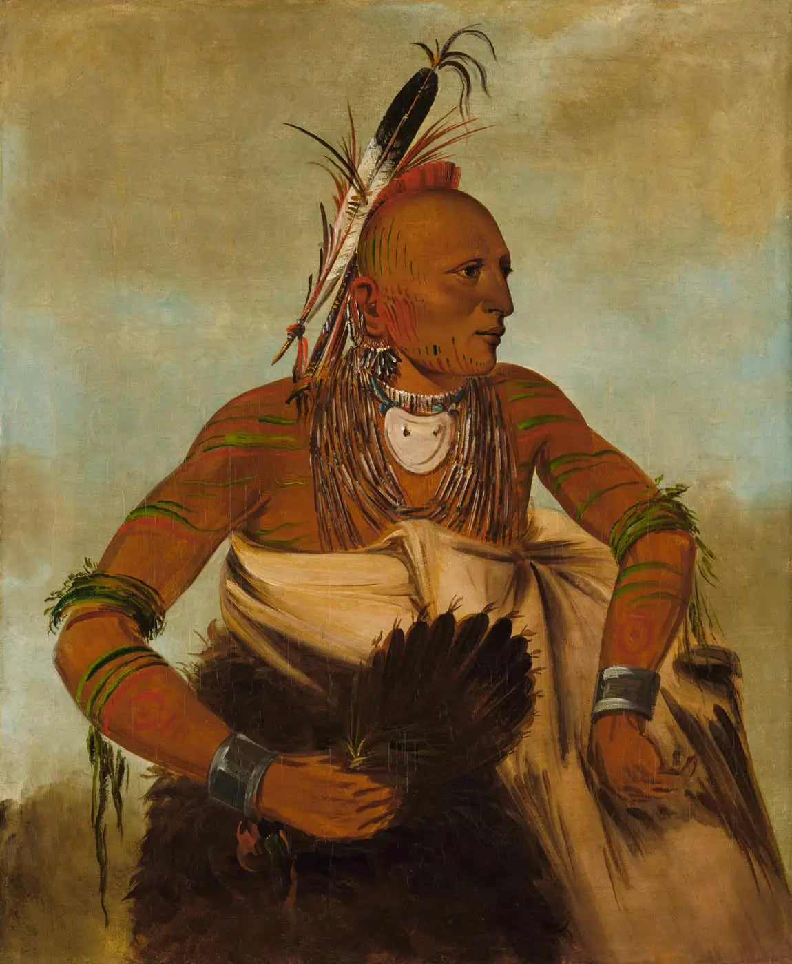 Wa-ho-béck-ee un beau courageux - George Catlin - Alpha Reproduction