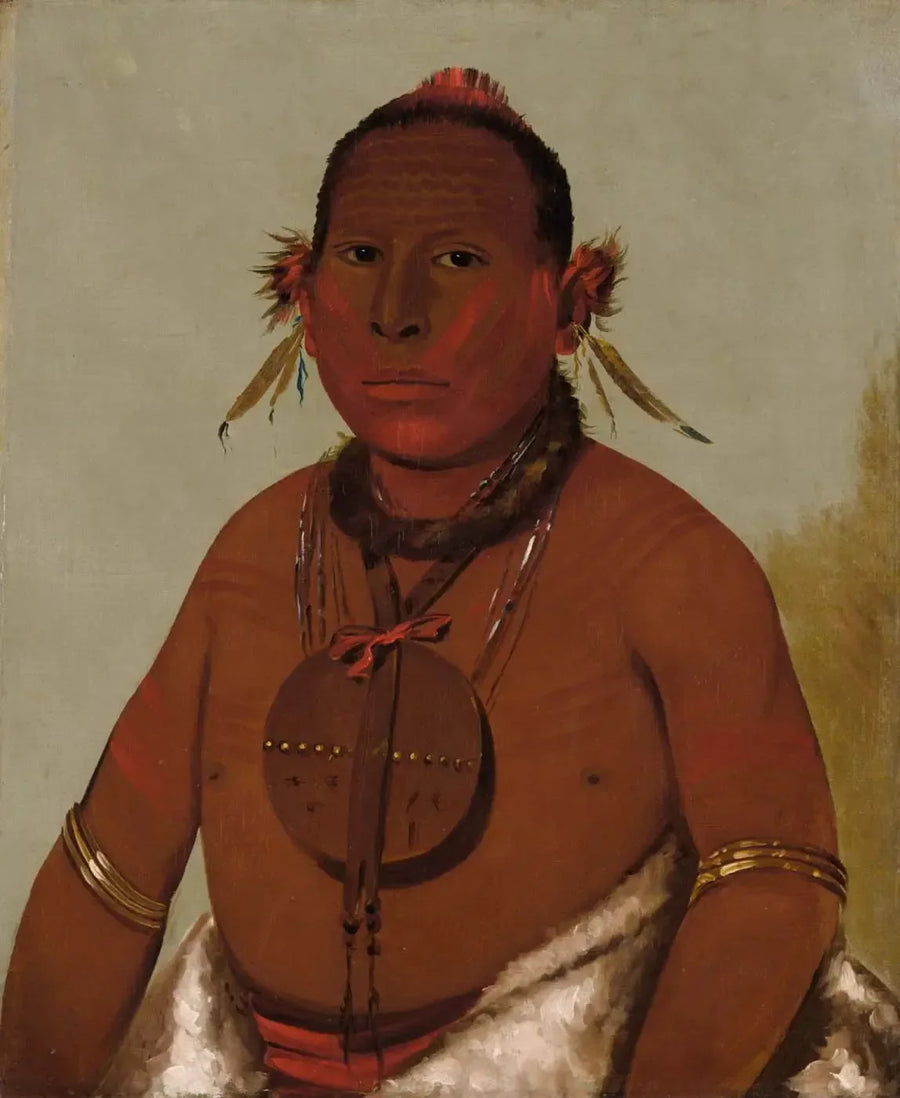 Wa-sáw-me-saw, Brølende torden, den yngste søn af den sorte falke - George Catlin