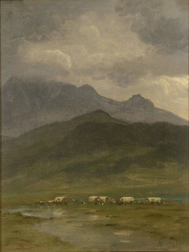 vogne med tag - Albert Bierstadt
