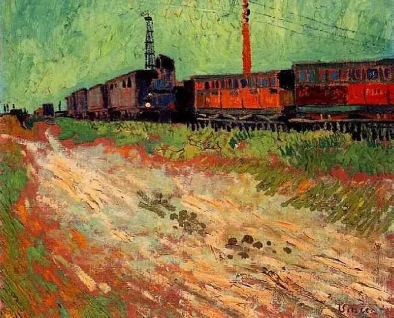 Jernbanevogne i Arles - Vincent van Gogh