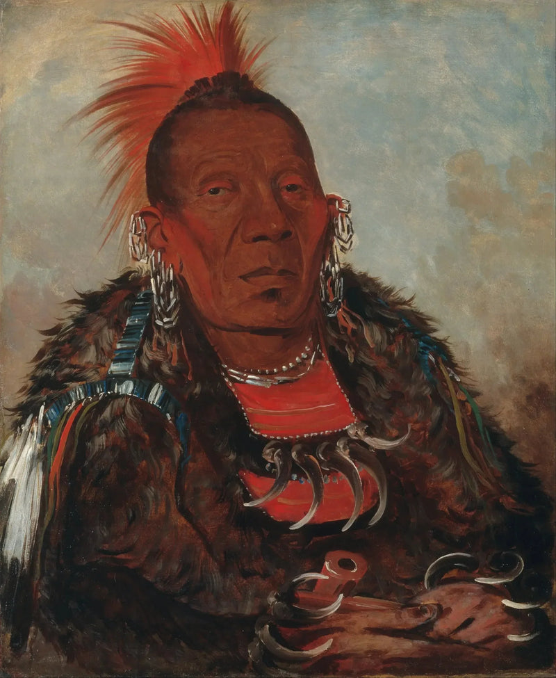 Wah-ro-née-sah, encirker, stammeleder - George Catlin
