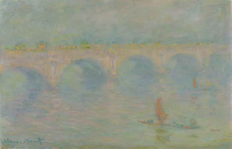 Waterloo-broen, sollys effekt - Claude Monet