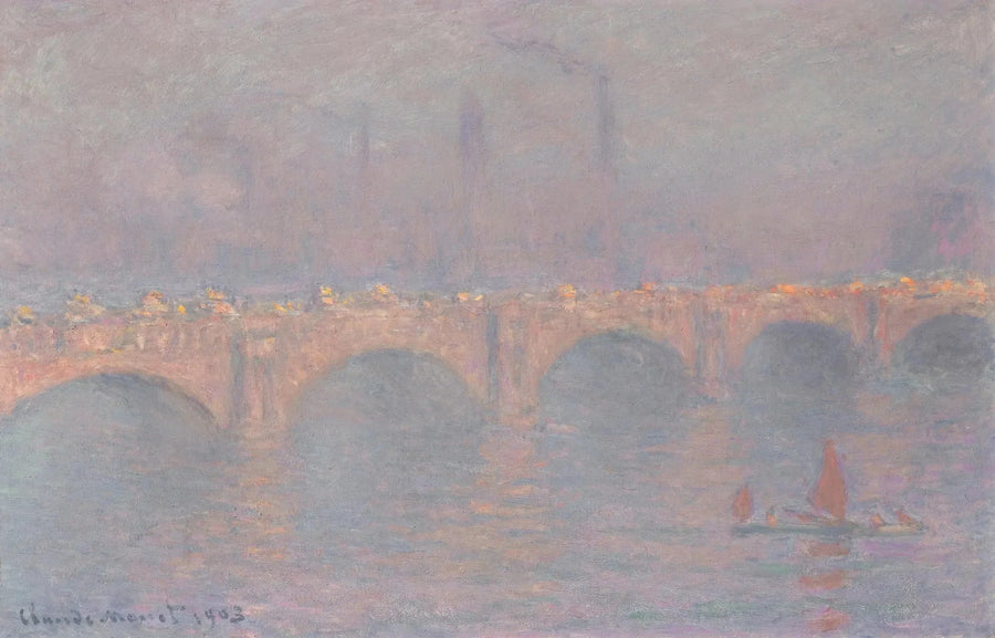 Waterloo Bridge, dæmpet sol - Claude Monet
