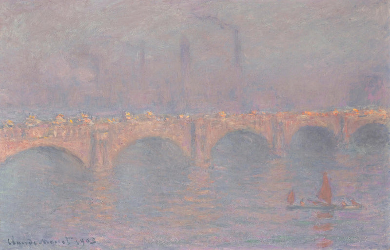 Waterloo Bridge, dæmpet sol - Claude Monet