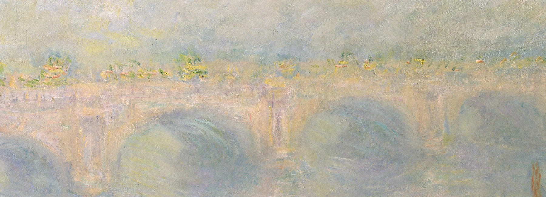 Détail des arches et de la circulation lumineuse sur Waterloo Bridge W1593 de Claude Monet
