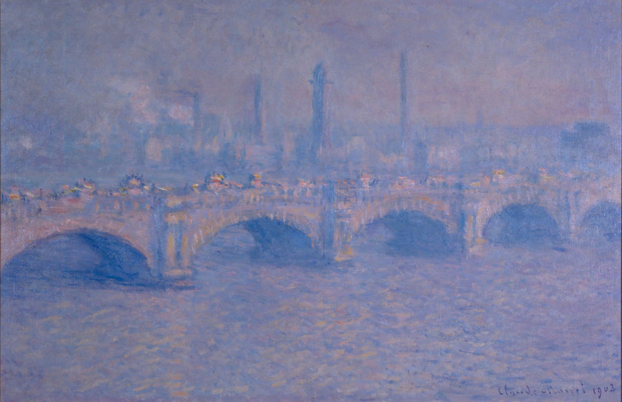 Waterloo-broen, sollys effekt - Claude Monet