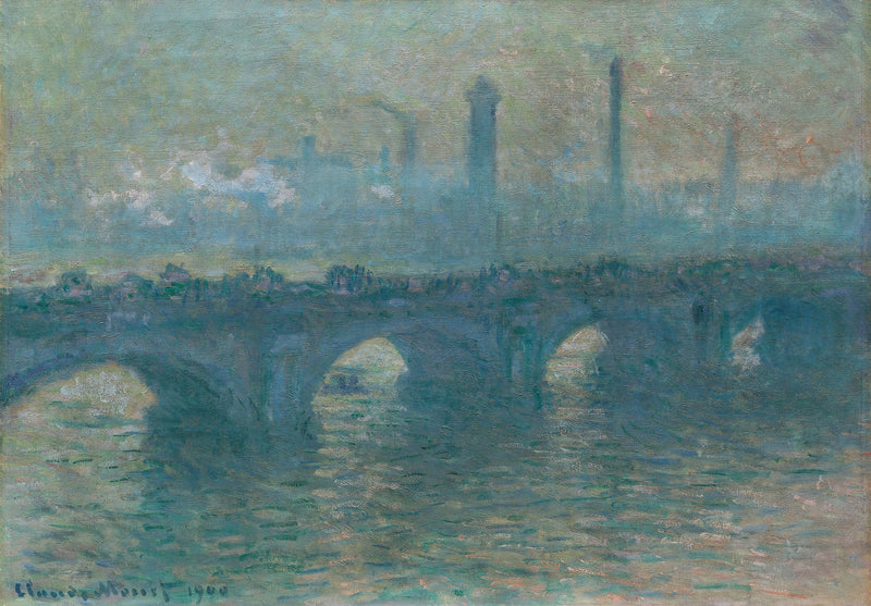 Waterloo-broen, gråt vejr - Claude Monet