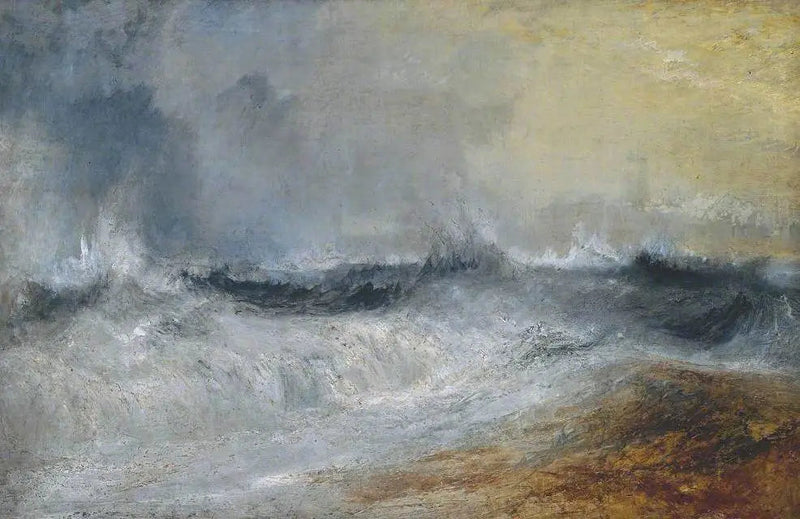Bølger, der bryder mod vinden - J. M. W. Turner