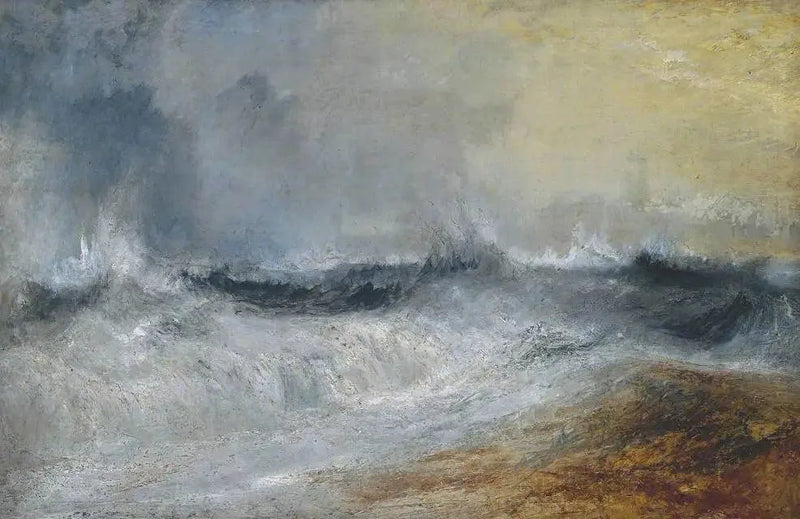 Bølger, der bryder mod vinden - J. M. W. Turner