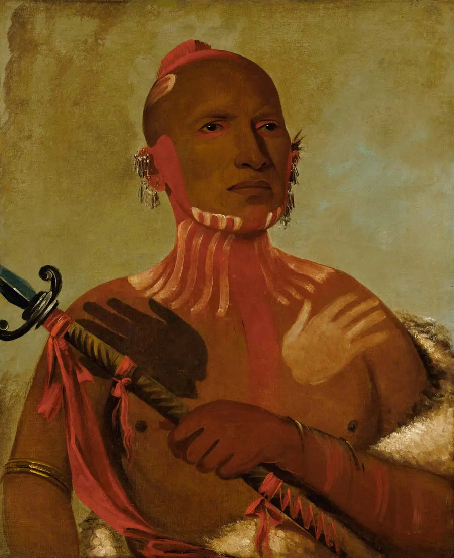 Wée-ark, sturgeonhoved, en rævekriger - George Catlin