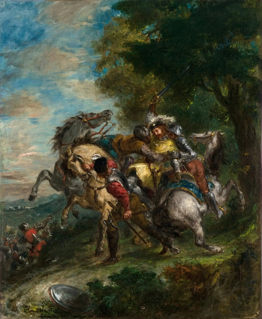Weislingen fanget af Götz' mænd - Eugène Delacroix