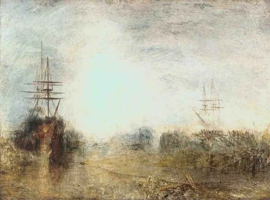 Hvalfangere (Kogende Blubber) Fanget i Fejl Is, Forsøger at Befri Sig Selv - J. M. W. Turner
