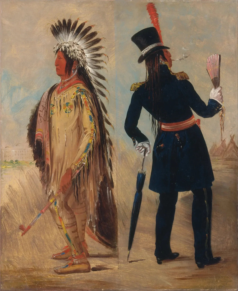 Wi-jún-jon, Pigeonæggehoved (Lys) Ud- og hjemrejse fra Washington - George Catlin