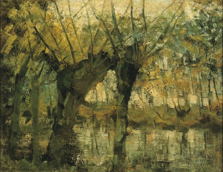 Willow Grove: Lys- og skyggeindtryk - Piet Mondrian