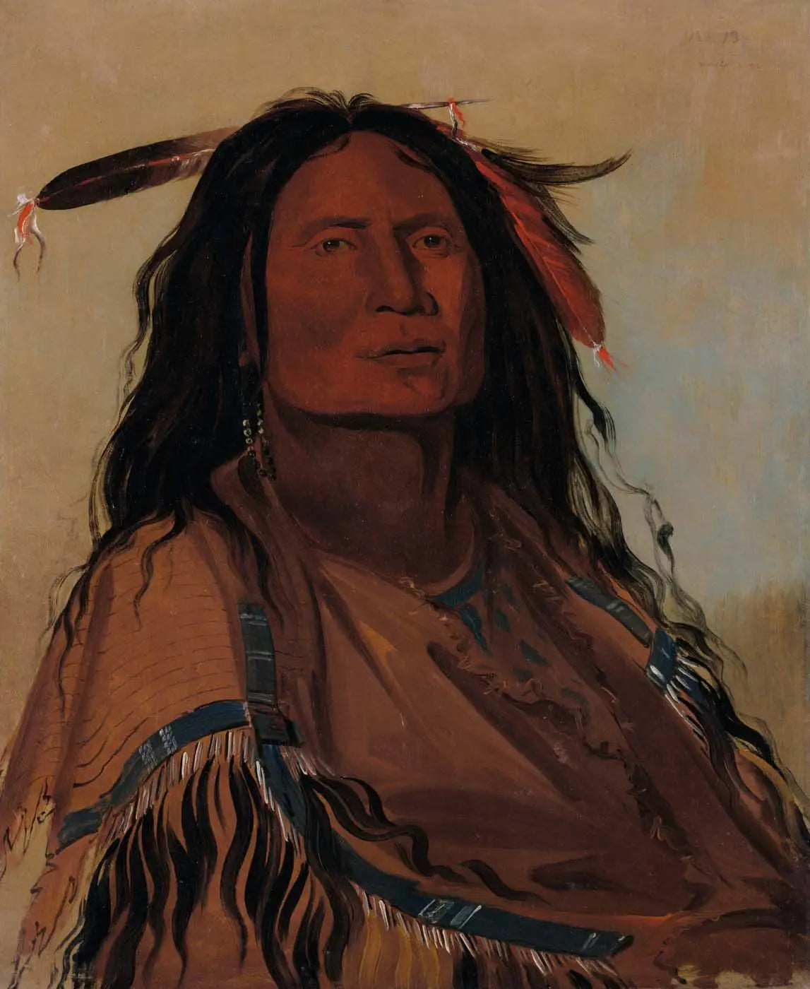 Wúk-mi-ser Corn un guerrier Miniconjou - George Catlin - Alpha Reproduction