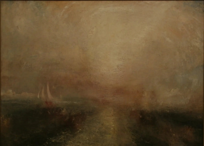 Yacht nærmer sig kysten - J. M. W. Turner