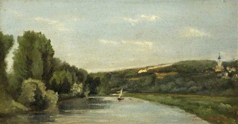 Yacht på floden - Stanislas Lépine