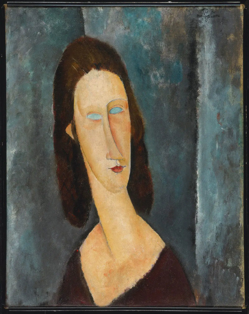 Blå øjne (Portræt af fru Jeanne Hébuterne) - Amedeo Modigliani