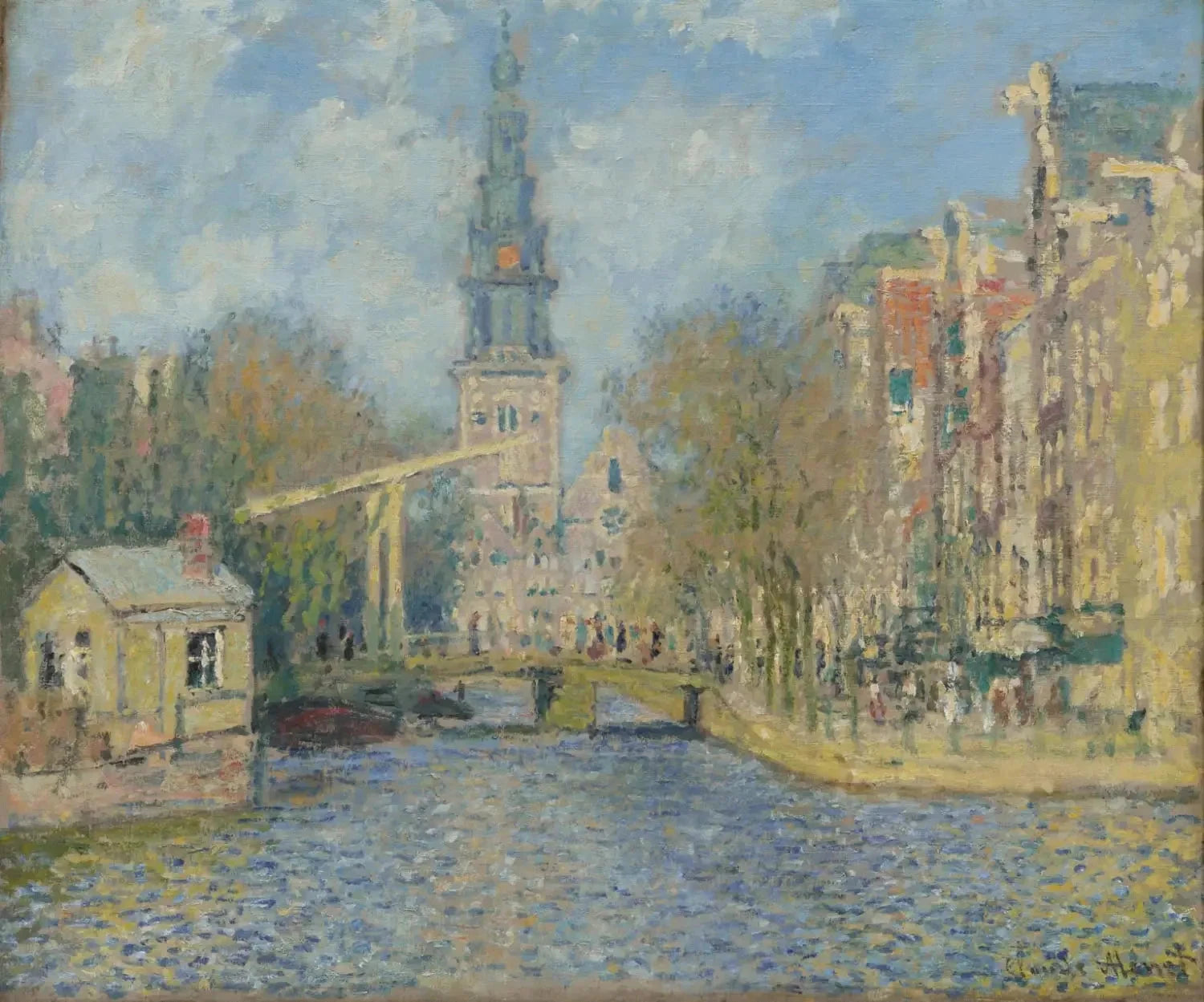 La Zuiderkerk à Amsterdam W309 par Claude Monet, vers 1874, Philadelphia Museum of Art